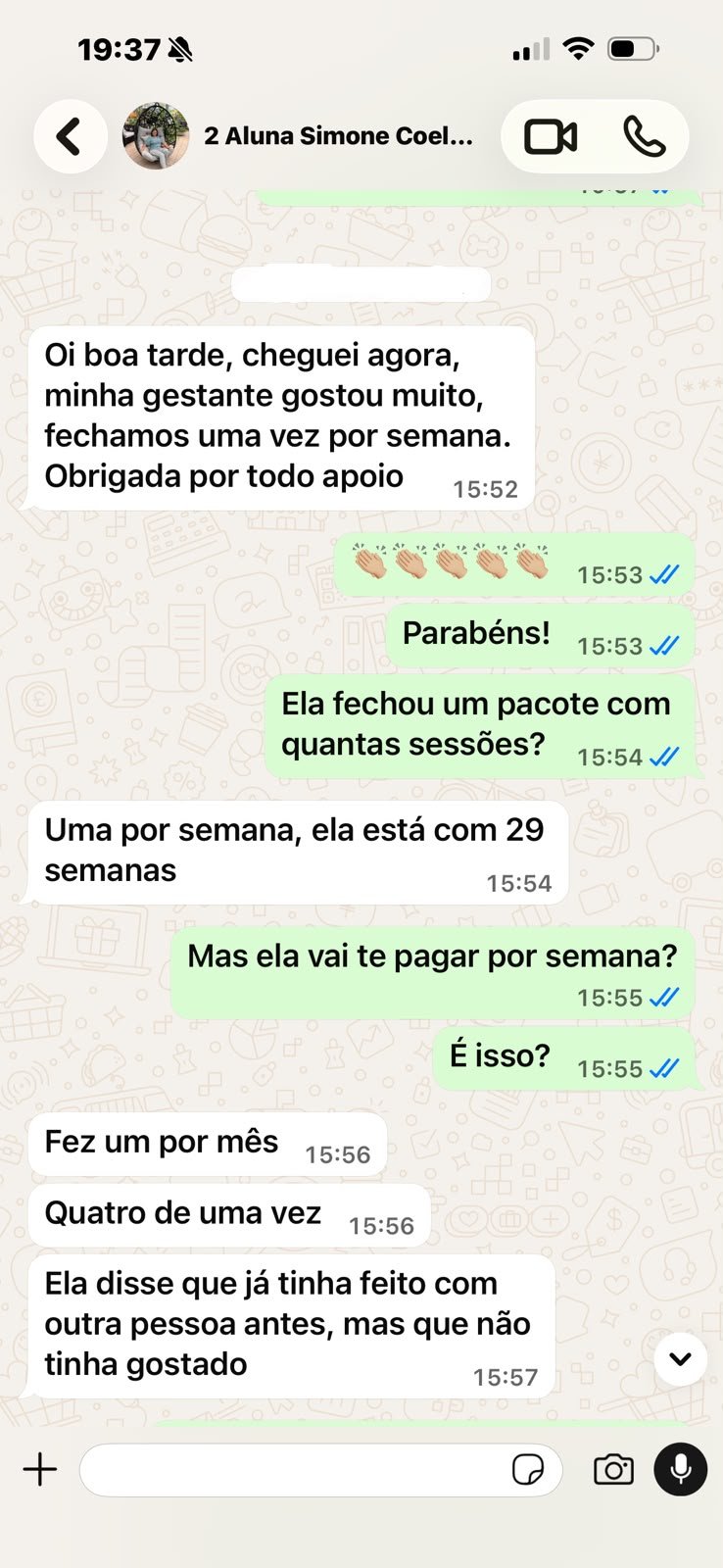 Depoimento de aluna Método Masso Gestaare